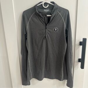 Straight Down Mount Vernon Country Club Quarter Zip Pullover Gray Mens XL